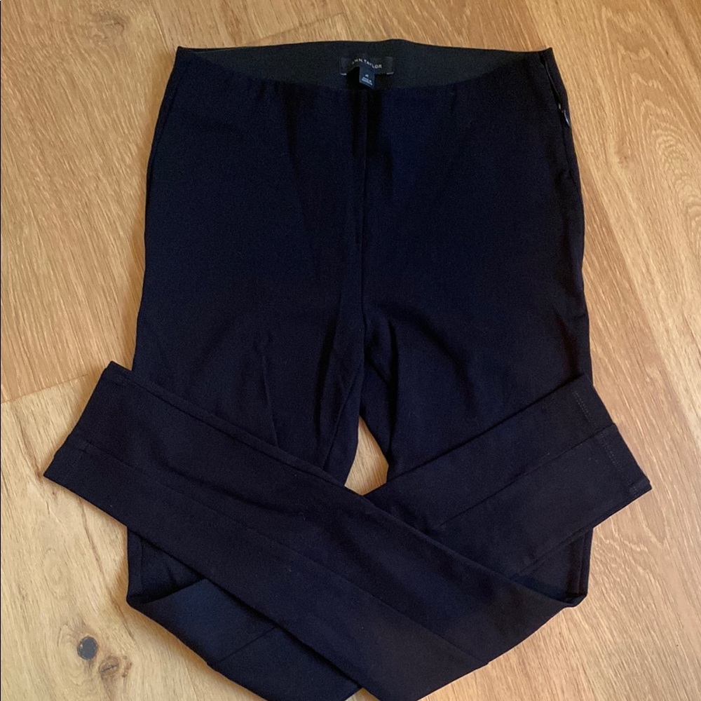 Ann Taylor Elegant Black Ankle Pants